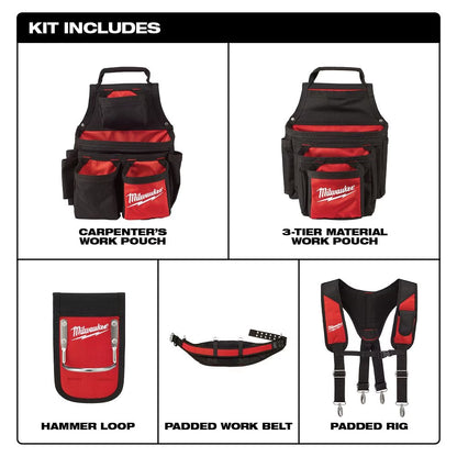 Milwaukee 48-22-8120 Tool Contractor Work Belt with Suspension Rig