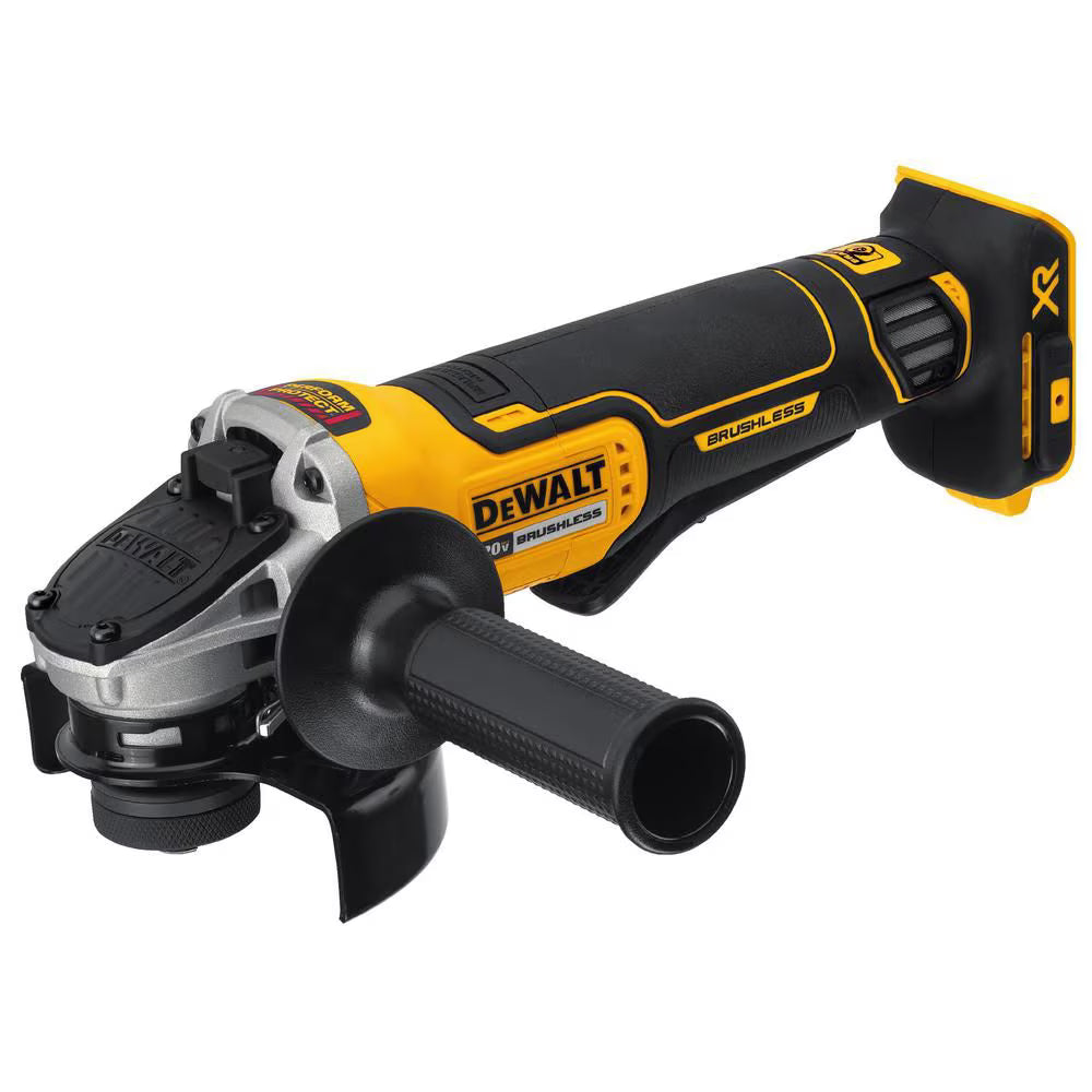 DEWALT DCG413FB 20V MAX XR Lithium-Ion Cordless Brushless 4-1/2-inch Paddle Switch Small Angle Grinder with Kickback Brake (Tool-Only)