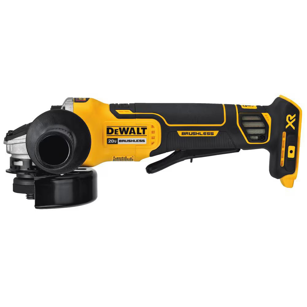 DEWALT DCG413FB 20V MAX XR Lithium-Ion Cordless Brushless 4-1/2-inch Paddle Switch Small Angle Grinder with Kickback Brake (Tool-Only)