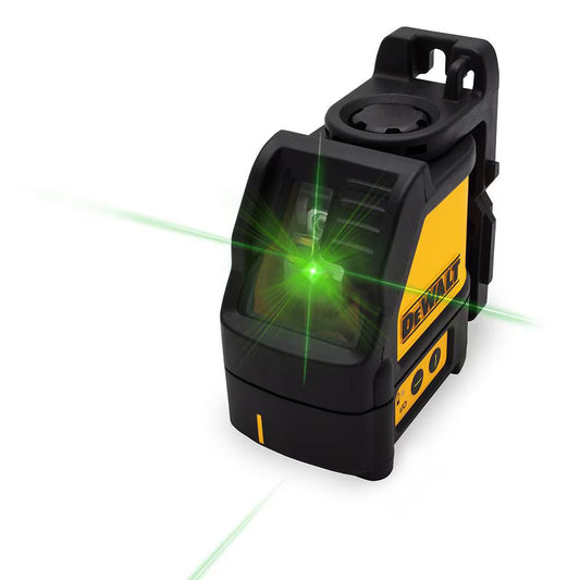 DEWALT DW088CG 100/330 ft. Green Self-Leveling Cross Line Laser Level - with (3) AA Batteries & Case