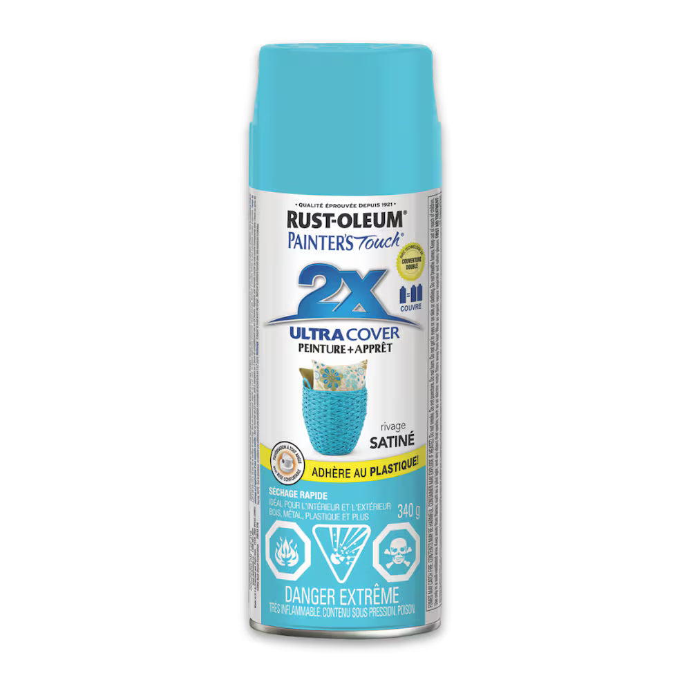 Rust-Oleum Painter's Touch 2X Ultra Cover Satin Seaside Spray Paint | 340 g