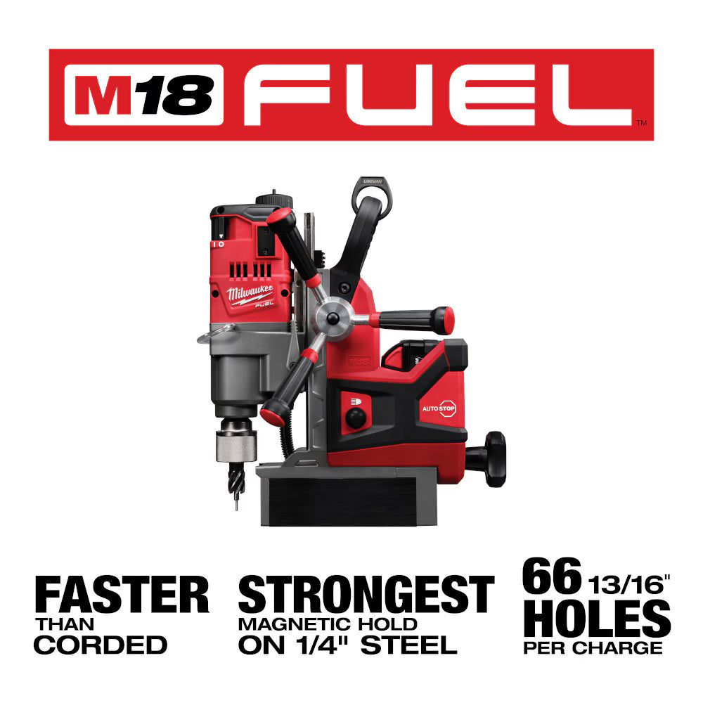 Milwaukee 2788-22HD M18 FUEL 18-Volt Brushless Cordless 1-1/2 -inch Lineman Magnetic Drill HD Kit With (2) 8.0Ah Batteries
