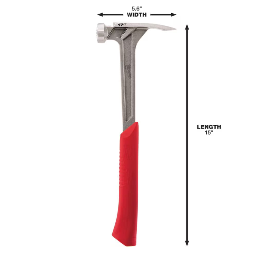 Milwaukee 48-22-9016 Tool 17 oz. Milled Face Framing Hammer