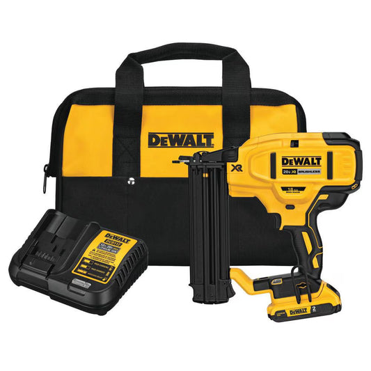 DEWALT DCN680D1 20V MAX Lithium-Ion 18-Gauge Cordless Brad Nailer Kit with 2Ah Battery, Charger and Bag