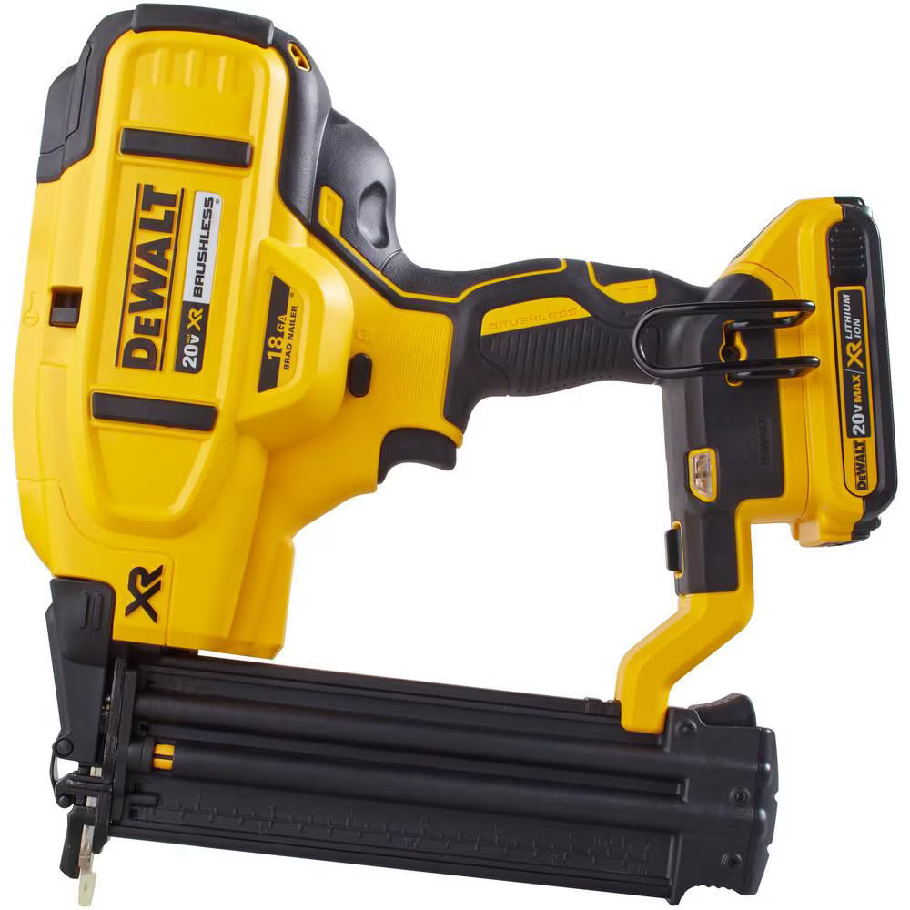 DEWALT DCN680D1 20V MAX Lithium-Ion 18-Gauge Cordless Brad Nailer Kit with 2Ah Battery, Charger and Bag