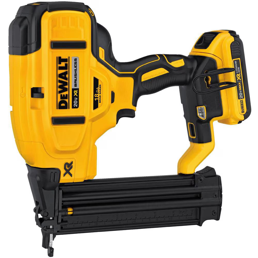 DEWALT DCN680D1 20V MAX Lithium-Ion 18-Gauge Cordless Brad Nailer Kit with 2Ah Battery, Charger and Bag