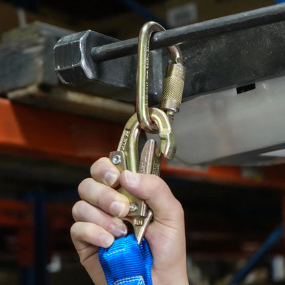 WORKHORSE 6 ft Shock Absorbing Lanyard – Blue Fall Protection Safety Lanyard