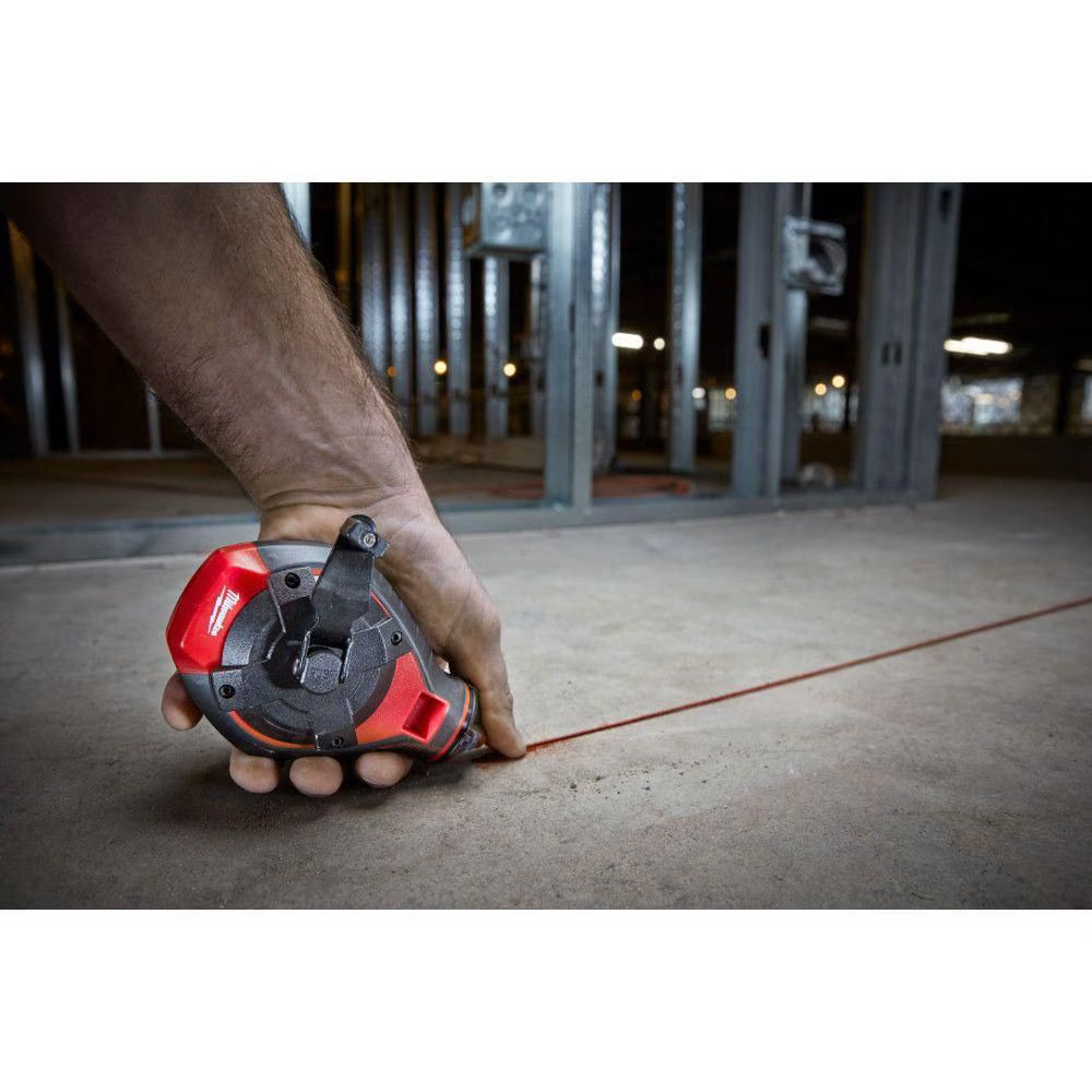 Milwaukee 48-22-3986 Tool 100-ft Bold Line Chalk Reel Kit with Red Chalk