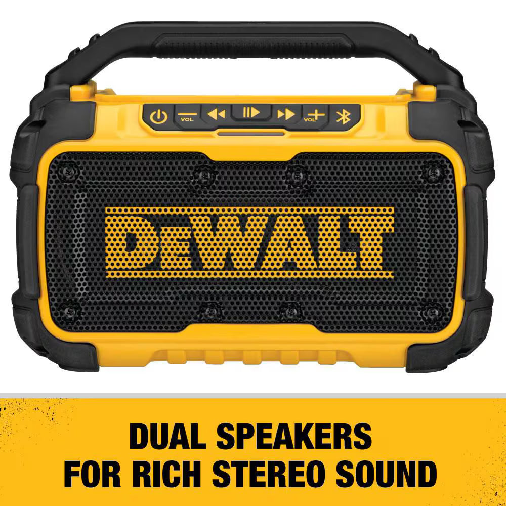 DEWALT DCR010 12V/20V MAX Lithium-Ion Cordless/Corded Worksite Bluetooth Speaker