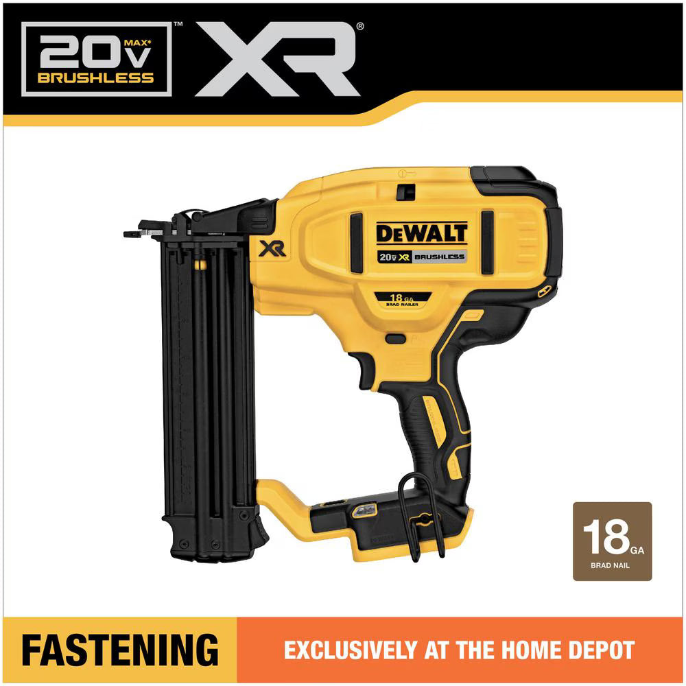 DEWALT DCN680B 20V MAX XR Lithium-Ion Cordless Brushless 18-Gauge Brad Nailer (Tool-Only)