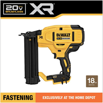 DEWALT DCN680B 20V MAX XR Lithium-Ion Cordless Brushless 18-Gauge Brad Nailer (Tool-Only)