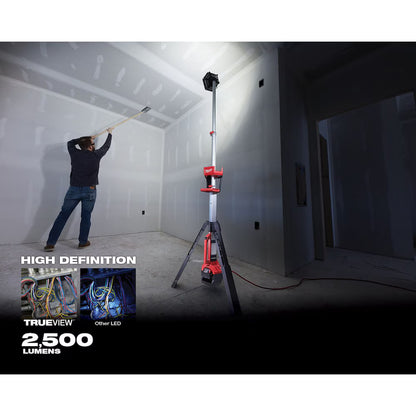 Milwaukee 2131-20 Tool M18 18-Volt Lithium-Ion Cordless Rocket Dual Power Portable Tower Light (Tool Only)