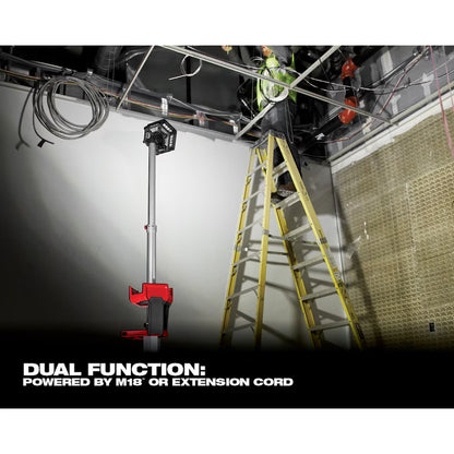 Milwaukee 2131-20 Tool M18 18-Volt Lithium-Ion Cordless Rocket Dual Power Portable Tower Light (Tool Only)