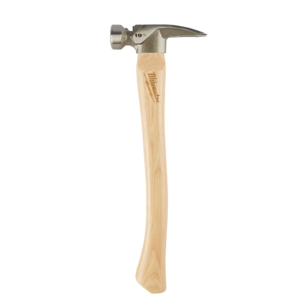 Milwaukee 48-22-9519 Tool 19oz Smooth Face Hickory Wood Framing Hammer