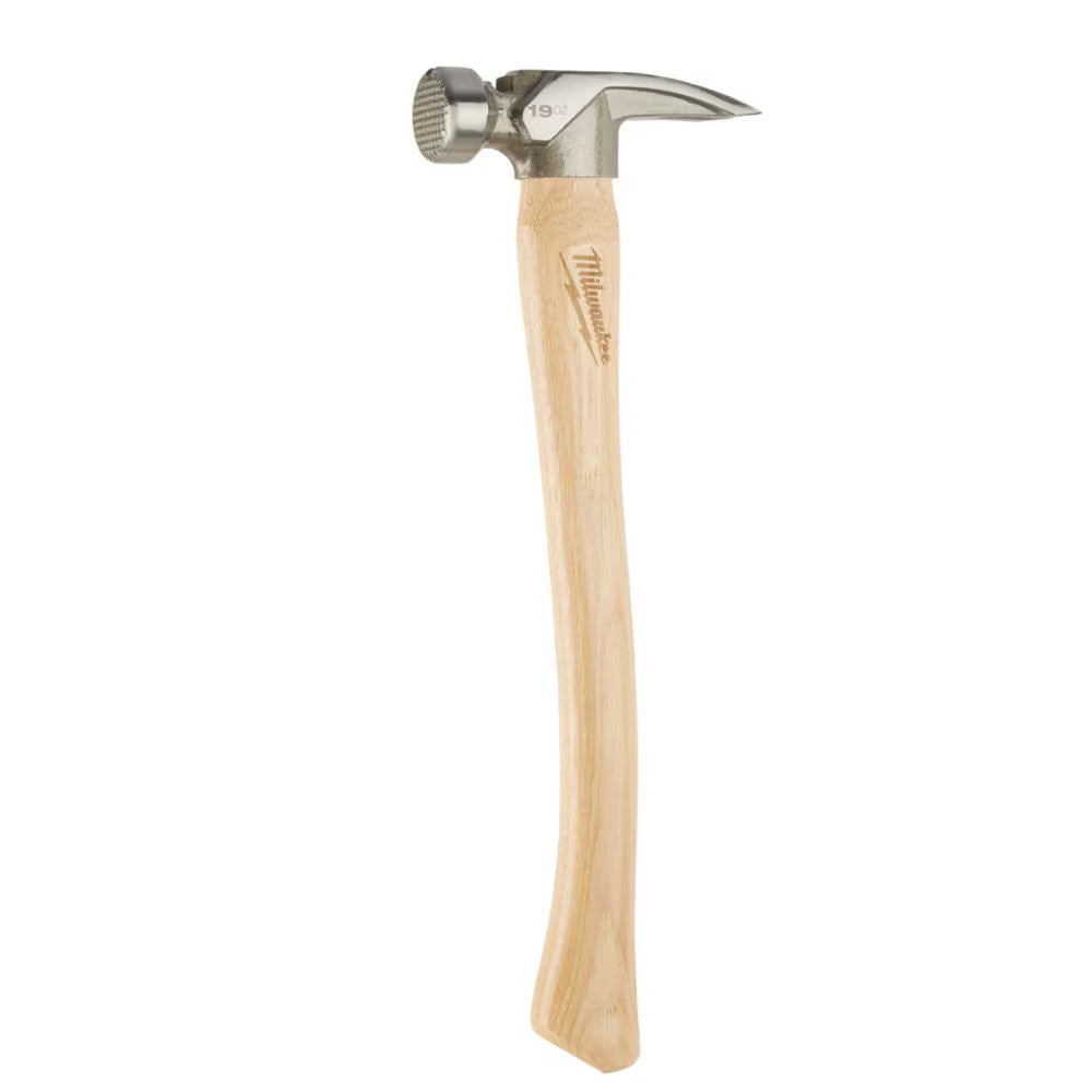 Milwaukee 48-22-9519 Tool 19oz Smooth Face Hickory Wood Framing Hammer