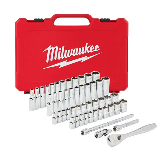 Milwaukee 48-22-9004  Tool 1/4 -inch Drive SAE/Metric Ratchet and Socket Mechanics Tool Set (50-Piece)