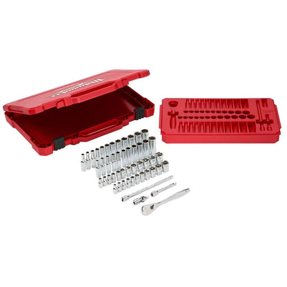 Milwaukee 48-22-9004  Tool 1/4 -inch Drive SAE/Metric Ratchet and Socket Mechanics Tool Set (50-Piece)