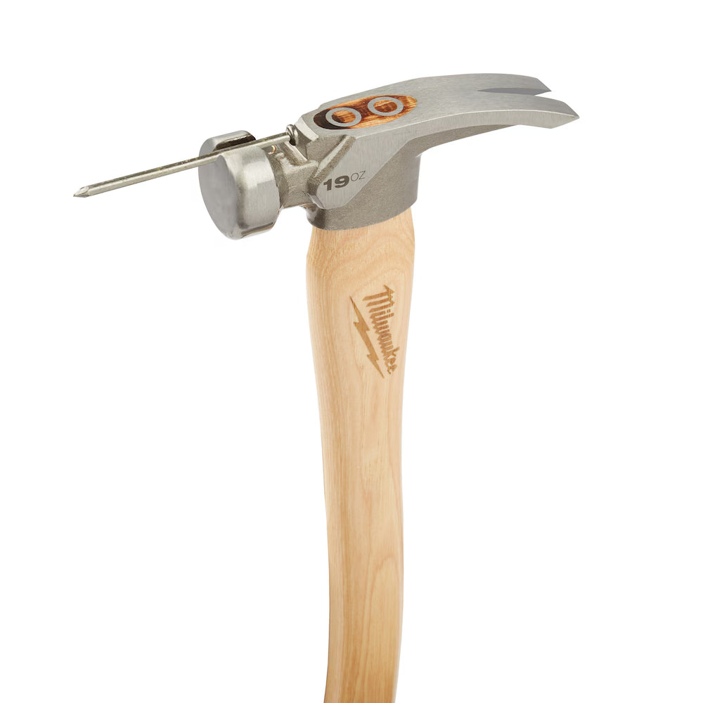 Milwaukee 48-22-9519 Tool 19oz Smooth Face Hickory Wood Framing Hammer
