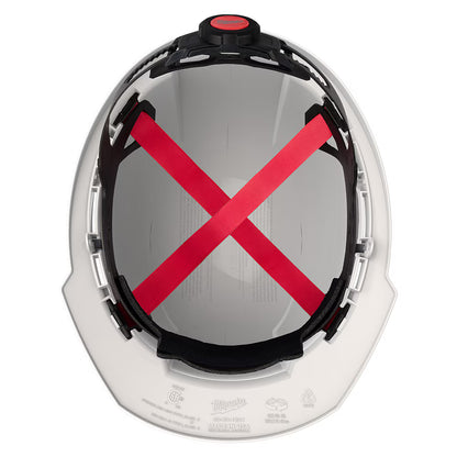 Milwaukee 48-73-1200 Tool BOLT White Type 1 Class C Front Brim Vented Hard Hat with 4 Point Ratcheting Suspension