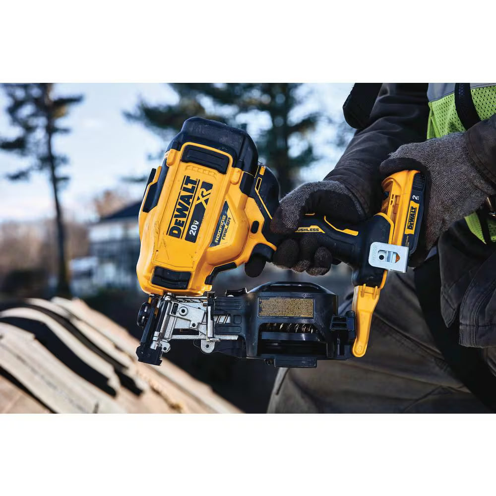 DEWALT DCN45RNB 20V MAX XR Lithium-Ion Cordless Brushless 15-Degree Roofing Nailer (Tool-Only)