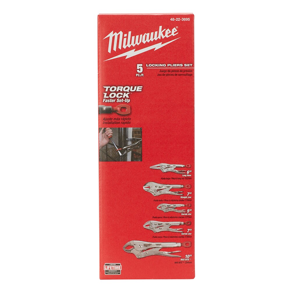 Milwaukee 48-22-3695 Tool Torque Lock Locking Pliers Kit (5-Piece)