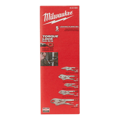 Milwaukee 48-22-3695 Tool Torque Lock Locking Pliers Kit (5-Piece)