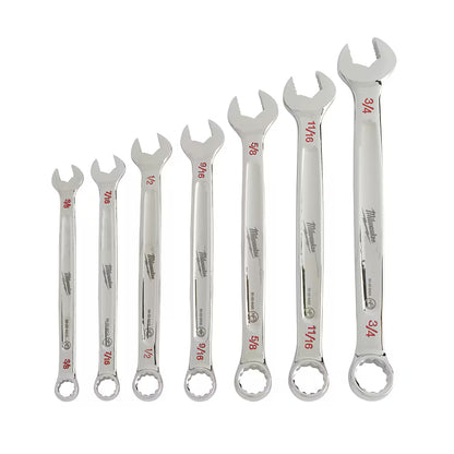 Milwaukee 48-22-9407 Tool Combination SAE Wrench Mechanics Tool Set (7-Piece)