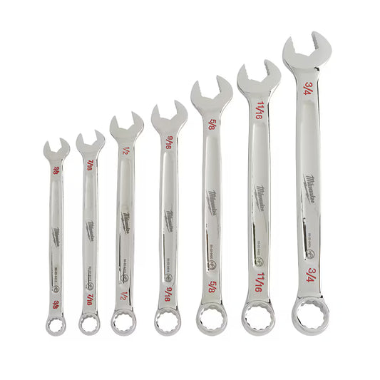 Milwaukee 48-22-9407 Tool Combination SAE Wrench Mechanics Tool Set (7-Piece)