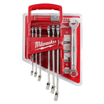 Milwaukee 48-22-9407 Tool Combination SAE Wrench Mechanics Tool Set (7-Piece)