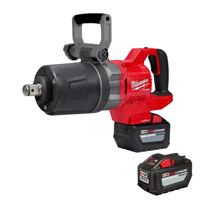 Milwaukee 2868-22HD Tool M18 FUEL 18V Li-Ion Brushless Cordless 1 -inch Impact Wrench D-Handle Kit w/ (2) 12.0 Ah Batteries