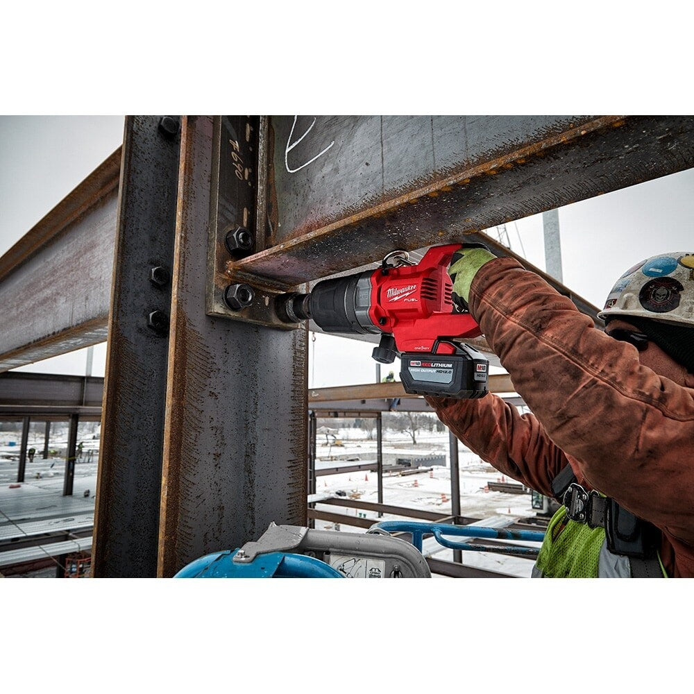 Milwaukee 2868-22HD Tool M18 FUEL 18V Li-Ion Brushless Cordless 1 -inch Impact Wrench D-Handle Kit w/ (2) 12.0 Ah Batteries