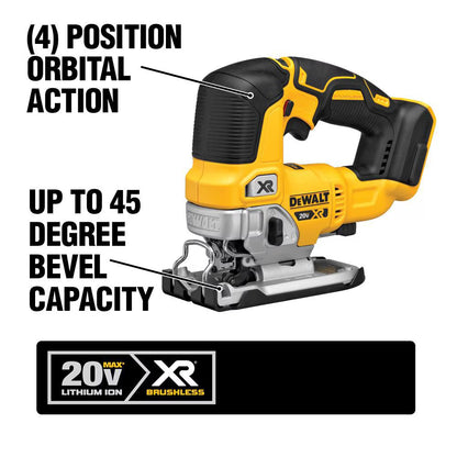 DEWALT DCS334B 20V MAX XR Lithium-Ion Cordless Brushless Jigsaw (Tool-Only)