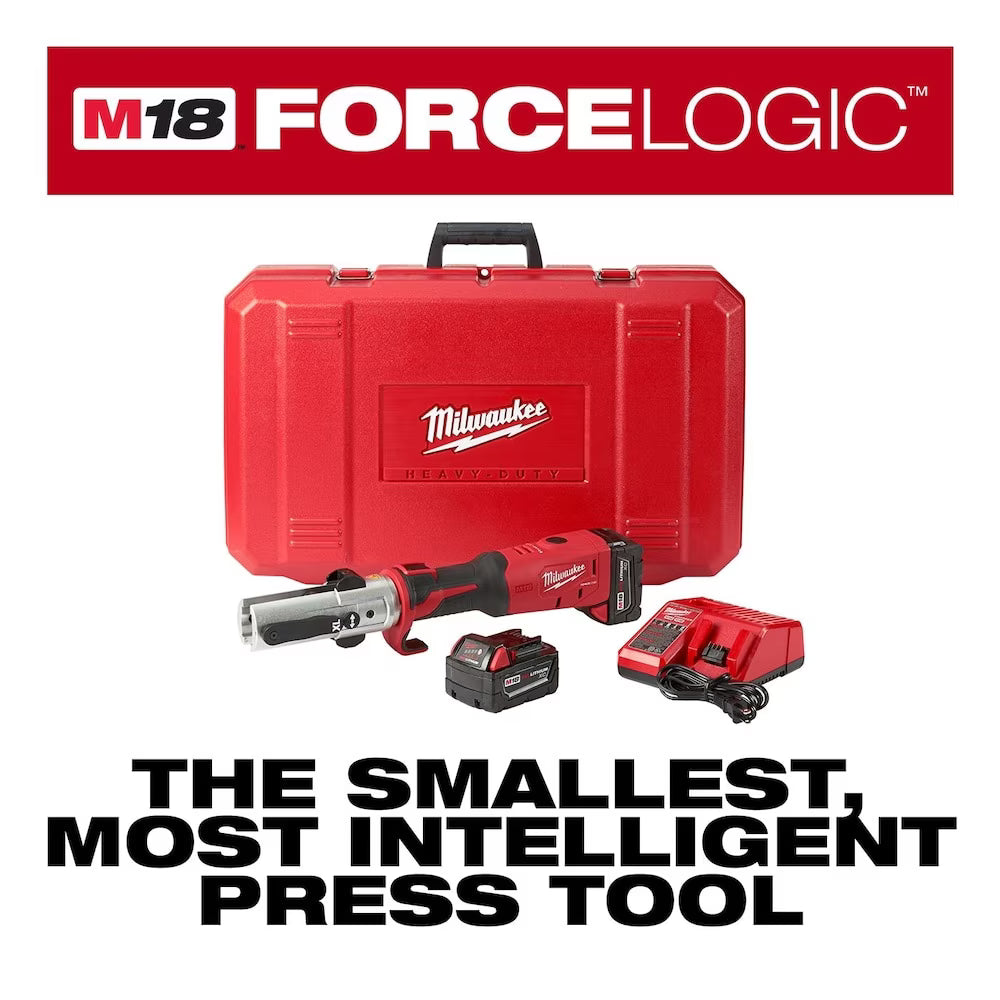Milwaukee M18 FORCE LOGIC Long Throw Press Tool Kit – 18V, 2 × 3.0Ah Batteries