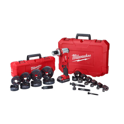 Milwaukee 2677-23 Tool M18 18-Volt Li-Ion 1/2 -inch - 4 -inch FORCE LOGIC 6 Ton Cordless Knockout Kit 2.0Ah Battery