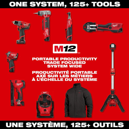 Milwaukee 3622-20 Tool M12 12-Volt Lithium-Ion Cordless Green 125 ft. Cross Line and Plumb Points Laser Level (Tool-Only)