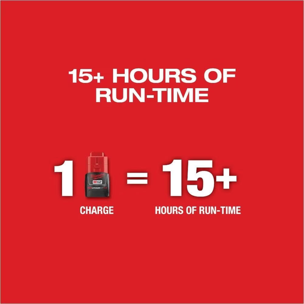 Milwaukee 3622-20 Tool M12 12-Volt Lithium-Ion Cordless Green 125 ft. Cross Line and Plumb Points Laser Level (Tool-Only)