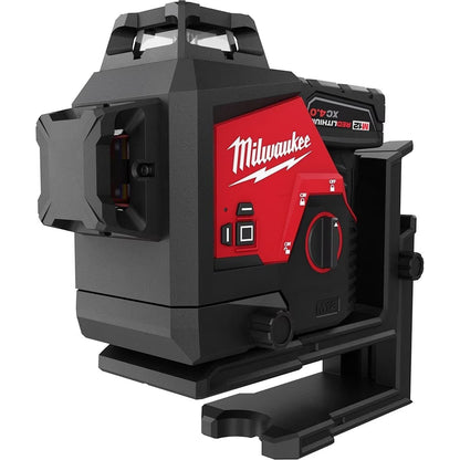 Milwaukee 3632-21 Tool M12 12V Lithium-Ion Green 125 ft. 3-Plane Laser Level Kit with 4.0 Ah Battery, Charger and Case