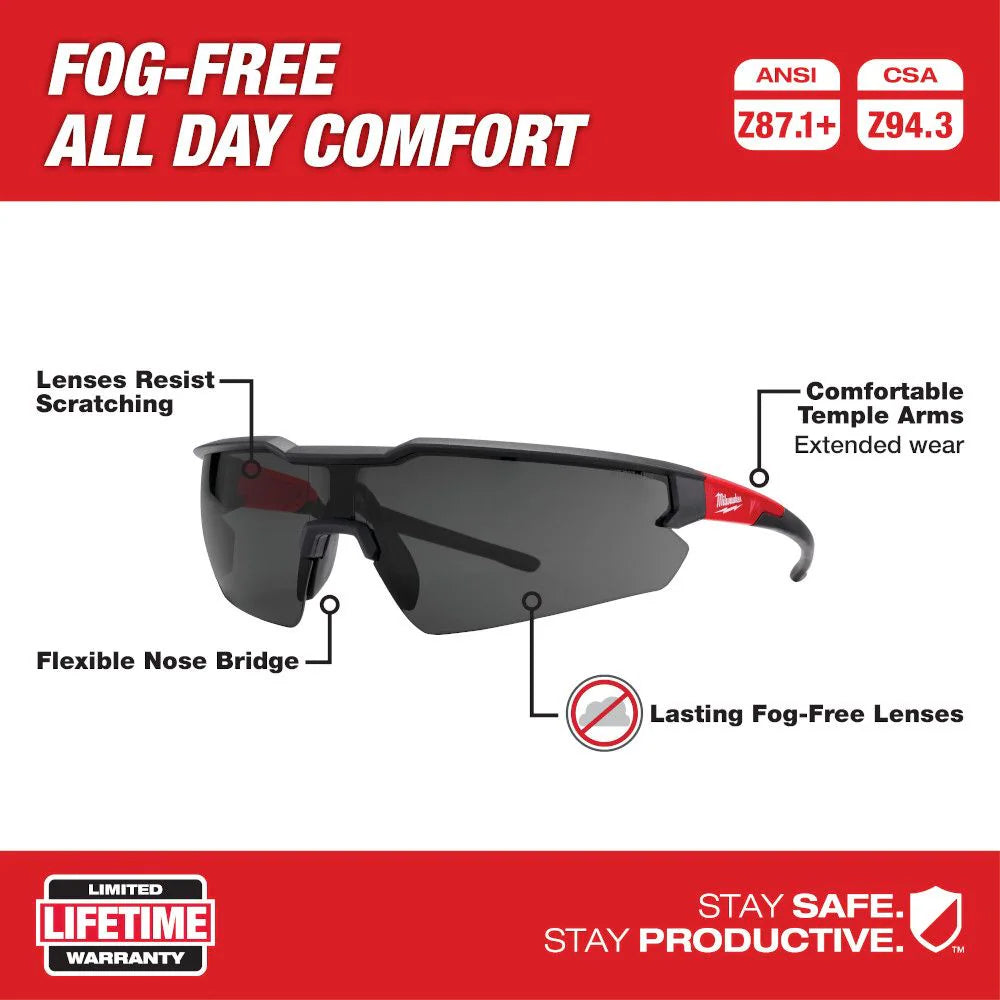 Milwaukee 48-73-2017 Tool Safety Glasses with Tinted Fog-Free Lenses