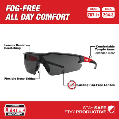 Milwaukee 48-73-2017 Tool Safety Glasses with Tinted Fog-Free Lenses