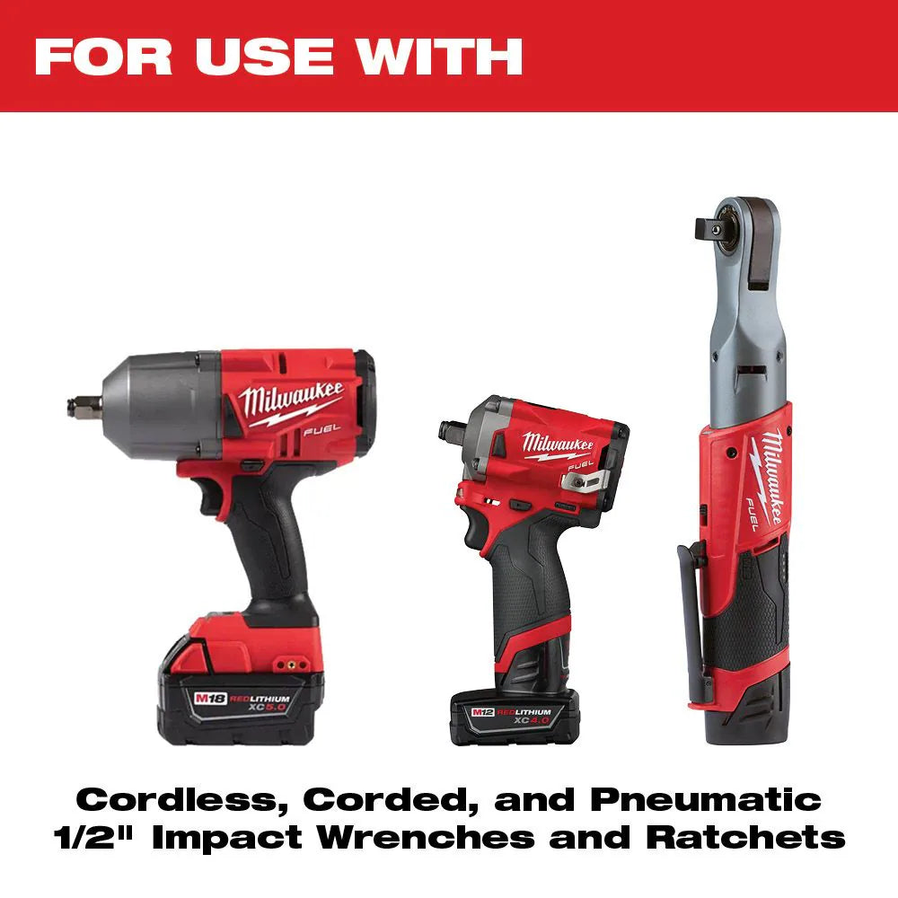 Milwaukee 49-66-7015 Tool SHOCKWAVE 1/2 -inch Drive Metric 6 Point Impact Socket Set (29-Piece)