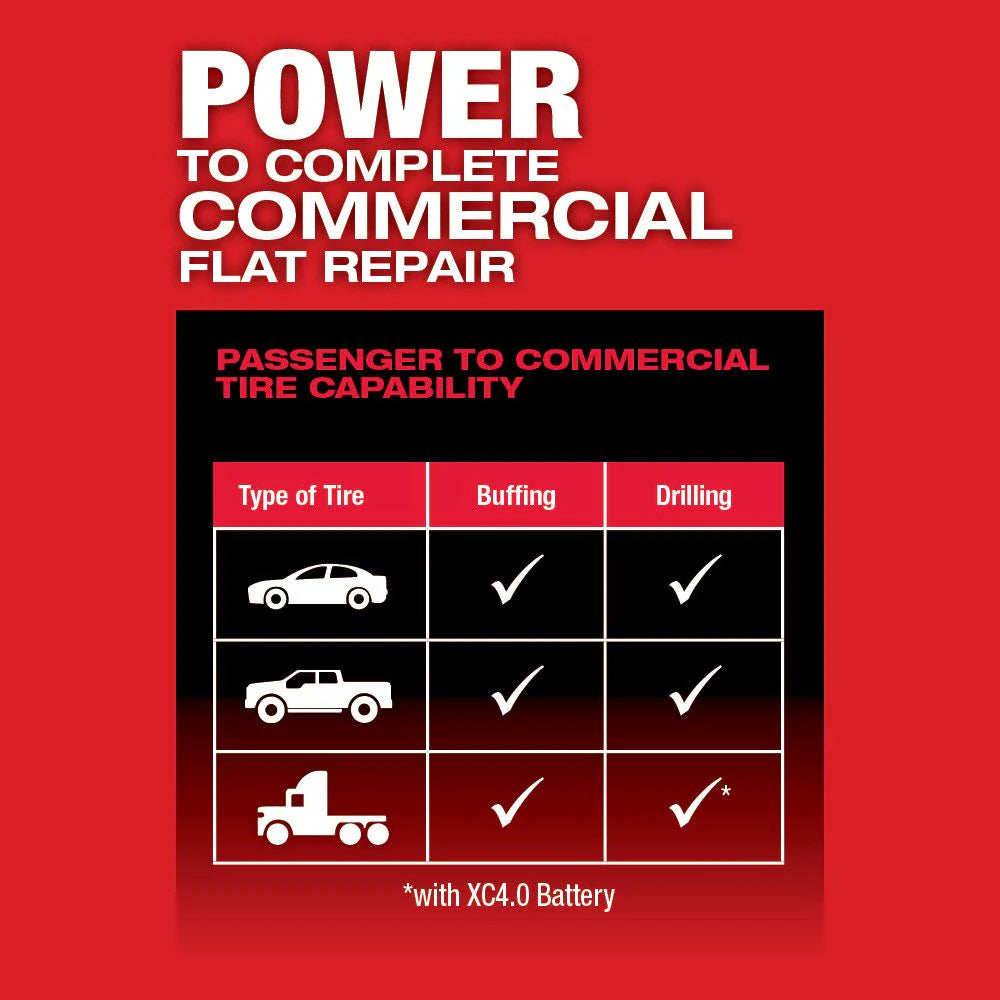 Milwaukee 2409-20 Tool M12 FUEL 12V Lithium-Ion Brushless Cordless Low Speed Tire Buffer (Tool-Only)