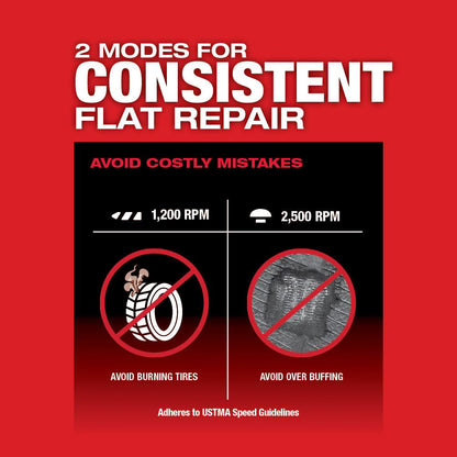 Milwaukee 2409-20 Tool M12 FUEL 12V Lithium-Ion Brushless Cordless Low Speed Tire Buffer (Tool-Only)