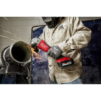 Milwaukee 2882-20 Tool M18 FUEL 18V Li-Ion Brushless Cordless 4-1/2-in/5-in Braking Grinder W/ Paddle Switch (Tool-Only)