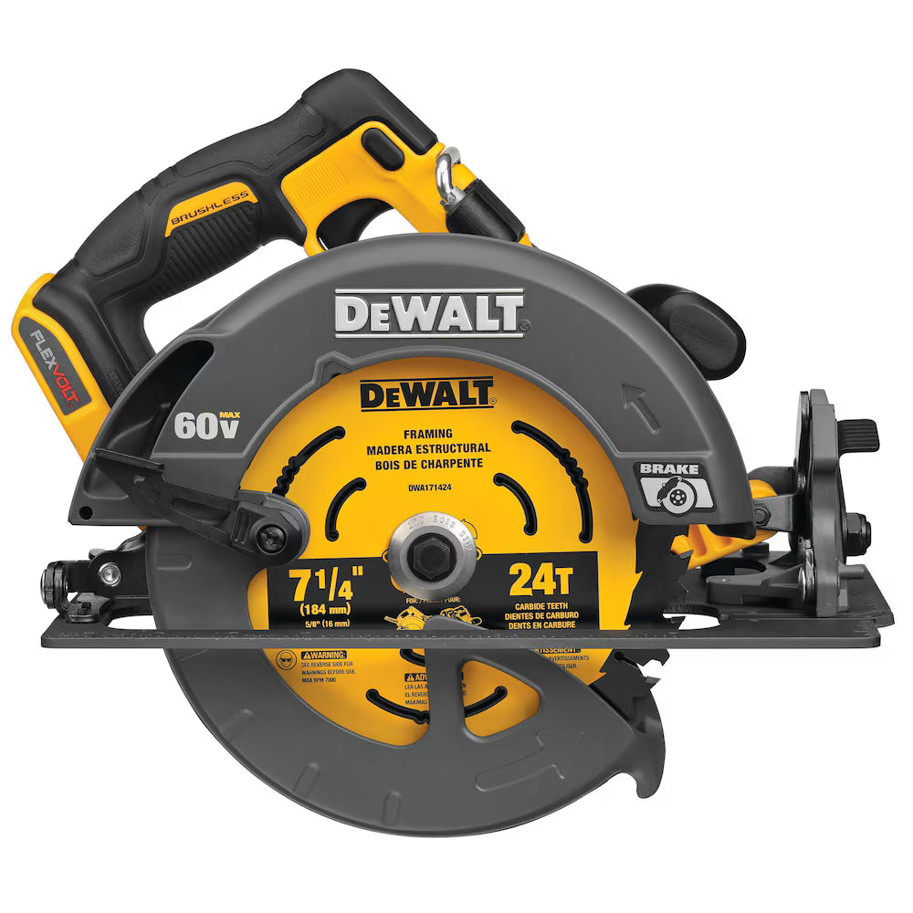 DEWALT DCS578B FLEXVOLT 60V MAX Lithium-Ion Brushless 7-1/4" Cordless Circular Saw with Brake (TOOL ONLY)