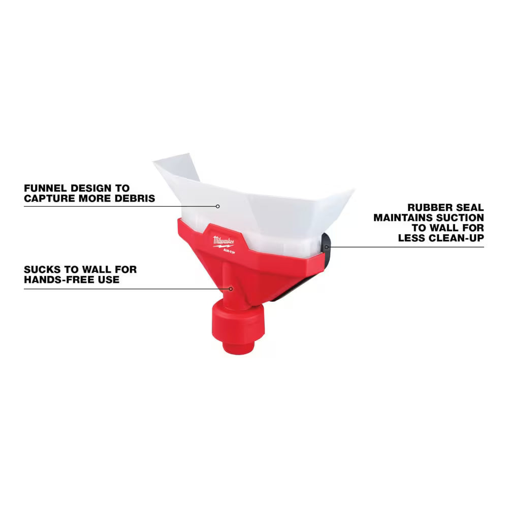 Milwaukee 49-90-2022 Tool AIR-TIP 1-1/4 in. - 2-1/2 in. Dust Collector Wet/Dry Shop Vacuum Attachment (1-Piece)