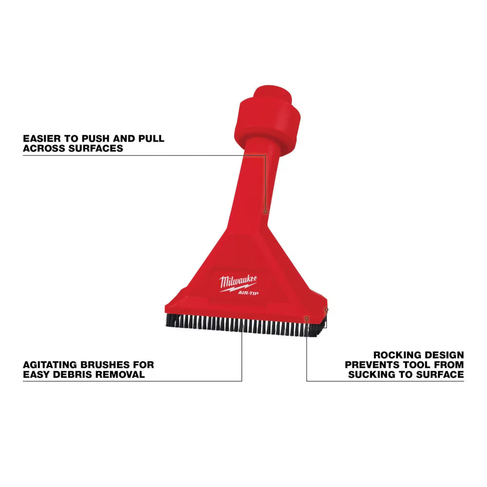 Milwaukee 49-90-2038 Tool AIR-TIP 1-1/4 in.-2-1/2 in. Rocking Utility Nozzle Attachment With Brushes For Wet/Dry Shop Vacuums