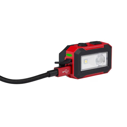 Milwaukee 2012R Tool 450 Lumens LED USB Internal Rechargeable Magnetic Hard Hat Headlamp and Task Light