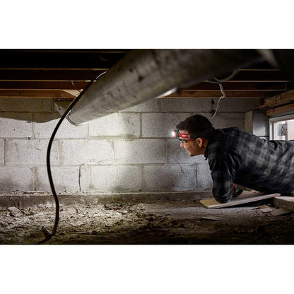 Milwaukee 2012R Tool 450 Lumens LED USB Internal Rechargeable Magnetic Hard Hat Headlamp and Task Light