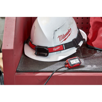 Milwaukee 2012R Tool 450 Lumens LED USB Internal Rechargeable Magnetic Hard Hat Headlamp and Task Light