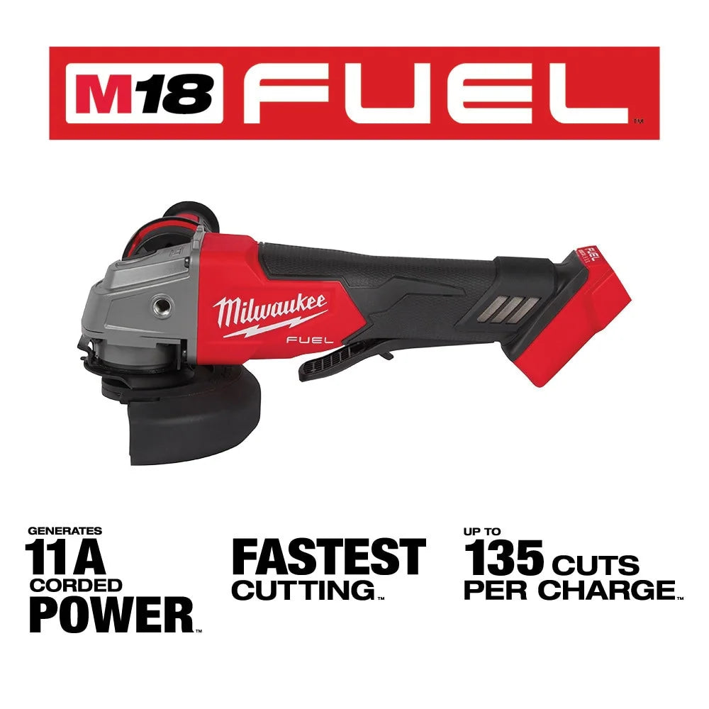 Milwaukee 2991-22 Tool M18 FUEL18-Volt Li-Ion Brushless Grinder and 3/8 Impact Wrench Kit (2-Tool) with (2) 5Ah Batteries